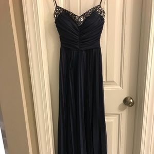 Formal Navy Strapless Dress